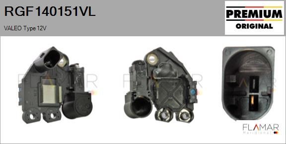 FLAMAR RGF140151VL - Voltage regulator, alternator car-mod.net