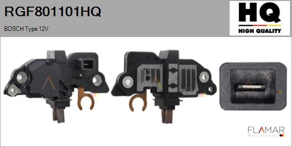 FLAMAR RGF801101HQ
 - Voltage regulator, alternator car-mod.net