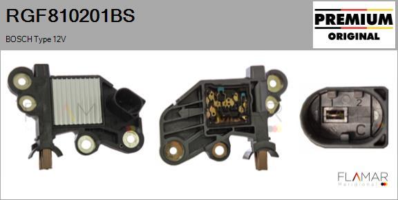 FLAMAR RGF810201BS - Voltage regulator, alternator car-mod.net