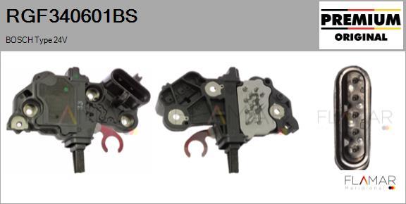 FLAMAR RGF340601BS - Voltage regulator, alternator car-mod.net