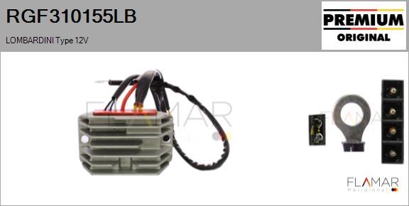FLAMAR RGF310155LB
 - Voltage regulator, alternator car-mod.net