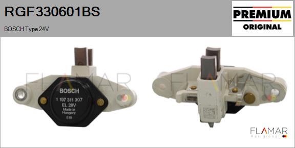FLAMAR RGF330601BS - Voltage regulator, alternator car-mod.net