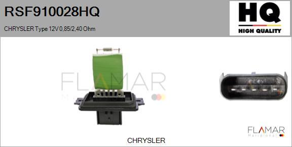 FLAMAR RSF910028HQ
 - Resistor, interior blower car-mod.net