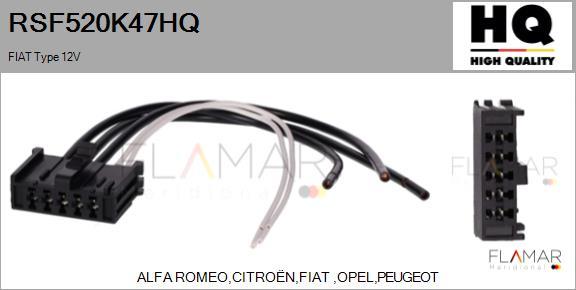 FLAMAR RSF520K47HQ - Cable Kit, interior heating fan, (engine preheating system) car-mod.net