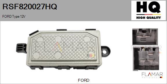 FLAMAR RSF820027HQ
 - Resistor, interior blower car-mod.net