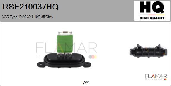 FLAMAR RSF210037HQ - Resistor, interior blower car-mod.net
