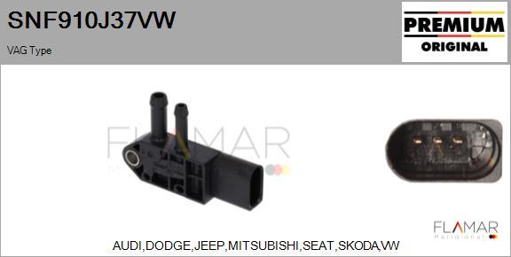 FLAMAR SNF910J37VW - Exhaust pressure Sensor car-mod.net