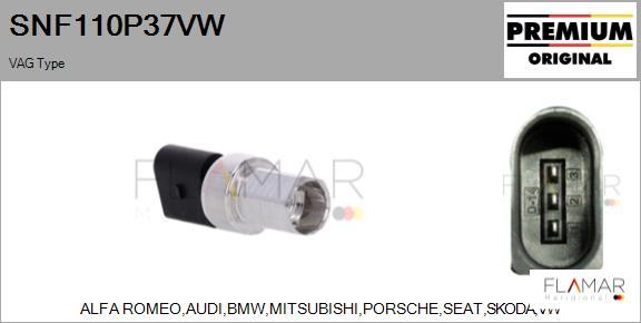 FLAMAR SNF110P37VW - Pressure Switch, air conditioning car-mod.net