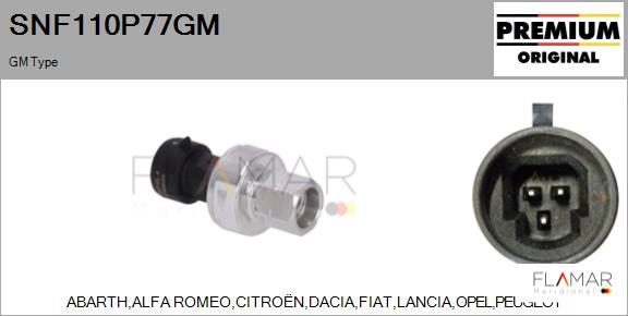 FLAMAR SNF110P77GM - Pressure Switch, air conditioning car-mod.net