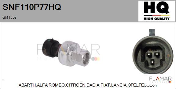 FLAMAR SNF110P77HQ - Pressure Switch, air conditioning car-mod.net