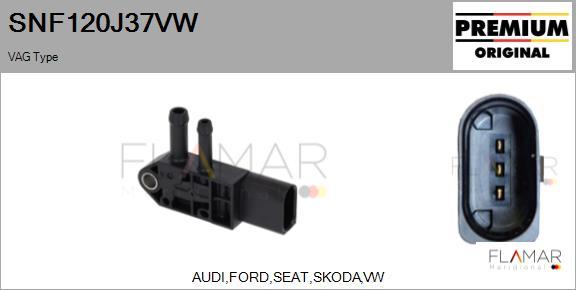 FLAMAR SNF120J37VW - Exhaust pressure Sensor car-mod.net