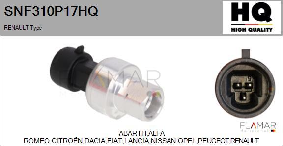 FLAMAR SNF310P17HQ - Pressure Switch, air conditioning car-mod.net