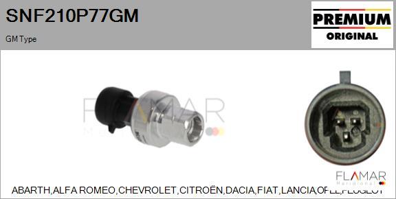 FLAMAR SNF210P77GM - Pressure Switch, air conditioning car-mod.net