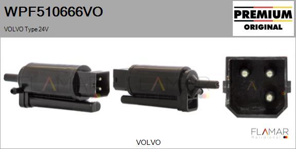 FLAMAR WPF510666VO - Water Pump, window cleaning car-mod.net