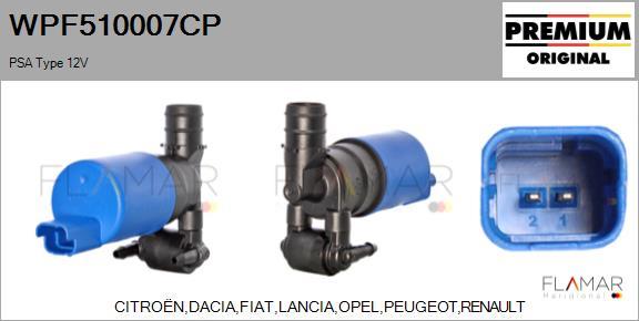 FLAMAR WPF510007CP - Water Pump, window cleaning car-mod.net