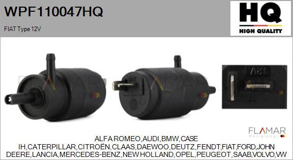 FLAMAR WPF110047HQ - Water Pump, window cleaning car-mod.net