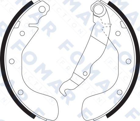 FOMAR Friction FO 9099 - Drum Brake Shoe Set car-mod.net