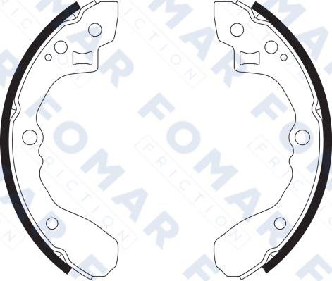 FOMAR Friction FO 9091 - Drum Brake Shoe Set car-mod.net