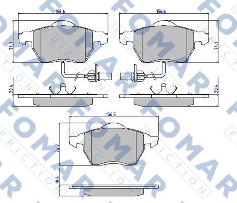 FOMAR Friction FO 906581 - Brake Pad Set, disc brake car-mod.net