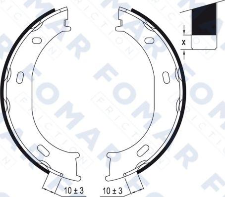 FOMAR Friction FO 9014 - Drum Brake Shoe Set car-mod.net