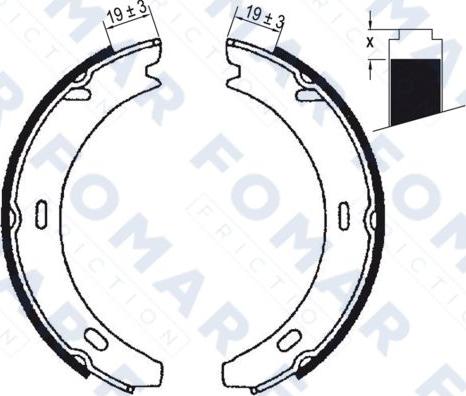 FOMAR Friction FO 9017 - Drum Brake Shoe Set car-mod.net
