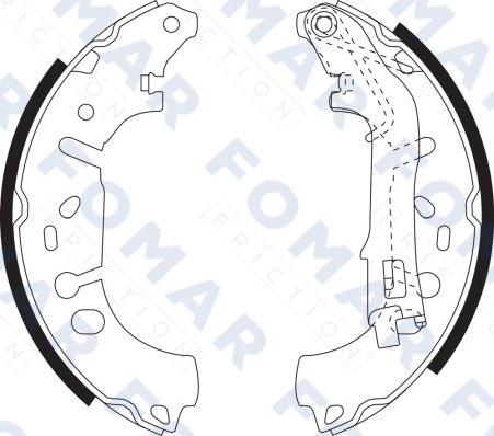 FOMAR Friction FO 9080 - Drum Brake Shoe Set car-mod.net
