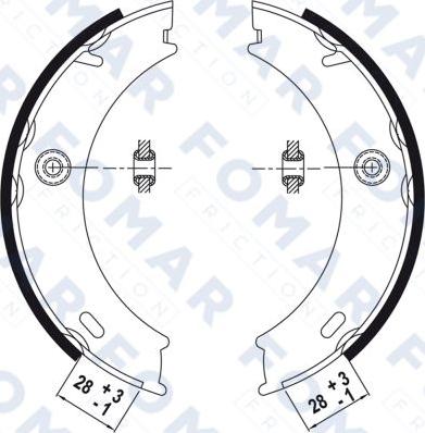 FOMAR Friction FO 9022 - Drum Brake Shoe Set car-mod.net