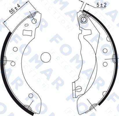 FOMAR Friction FO 9027 - Drum Brake Shoe Set car-mod.net