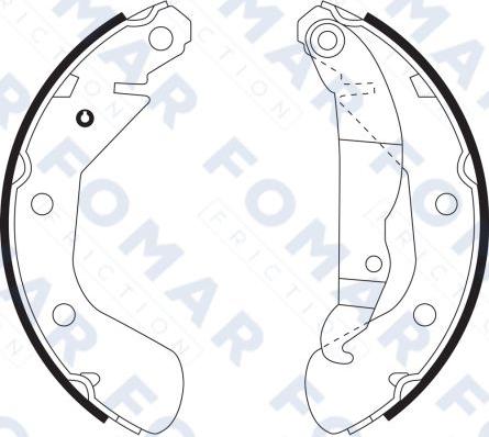 FOMAR Friction FO 9100 - Drum Brake Shoe Set car-mod.net