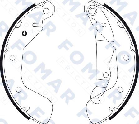 FOMAR Friction FO 9102 - Drum Brake Shoe Set car-mod.net