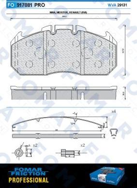FOMAR Friction FO 917081 - Brake Pad Set, disc brake car-mod.net