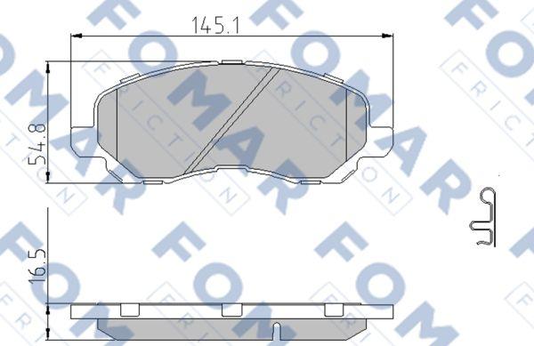 FOMAR Friction FO 935881 - Brake Pad Set, disc brake car-mod.net