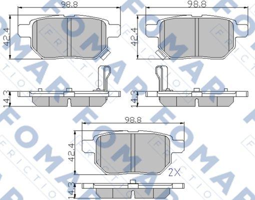 FOMAR Friction FO 933481 - Brake Pad Set, disc brake car-mod.net