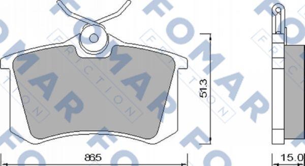 FOMAR Friction FO 465381 - Brake Pad Set, disc brake car-mod.net