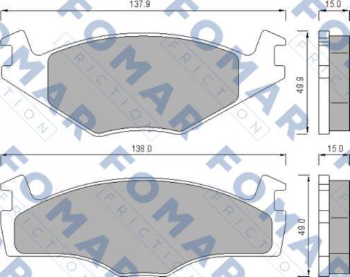 FOMAR Friction FO 436481 - Brake Pad Set, disc brake car-mod.net