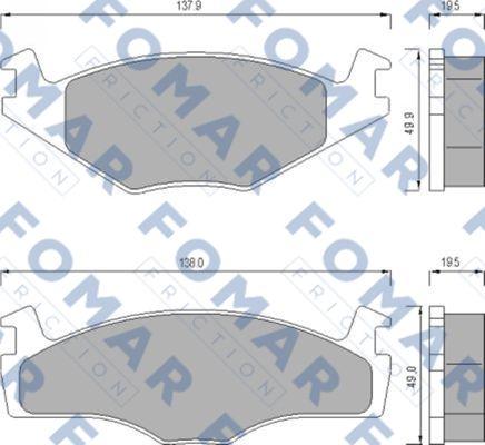 FOMAR Friction FO 436681 - Brake Pad Set, disc brake car-mod.net