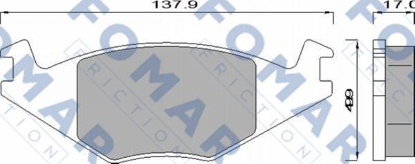 FOMAR Friction FO 436881 - Brake Pad Set, disc brake car-mod.net