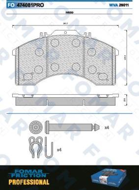 FOMAR Friction FO 474081 - Brake Pad Set, disc brake car-mod.net