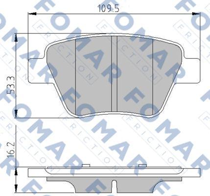 FOMAR Friction FO 691581 - Brake Pad Set, disc brake car-mod.net