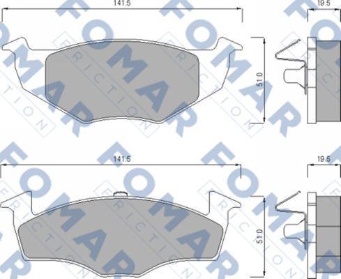 FOMAR Friction FO 643281 - Brake Pad Set, disc brake car-mod.net