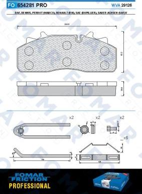 FOMAR Friction FO 654281 - Brake Pad Set, disc brake car-mod.net