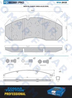 FOMAR Friction FO 683981 - Brake Pad Set, disc brake car-mod.net