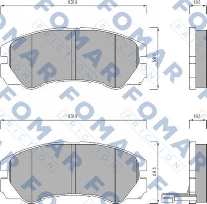 FOMAR Friction FO 621781 - Brake Pad Set, disc brake car-mod.net