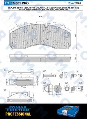 FOMAR Friction FO 674081 - Brake Pad Set, disc brake car-mod.net