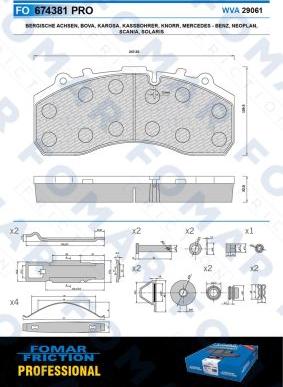 FOMAR Friction FO 674381 - Brake Pad Set, disc brake car-mod.net