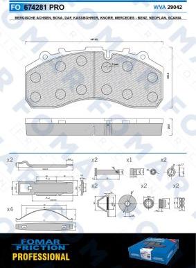 FOMAR Friction FO 674281 - Brake Pad Set, disc brake car-mod.net