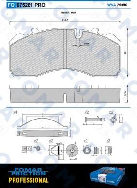 FOMAR Friction FO 675281 - Brake Pad Set, disc brake car-mod.net