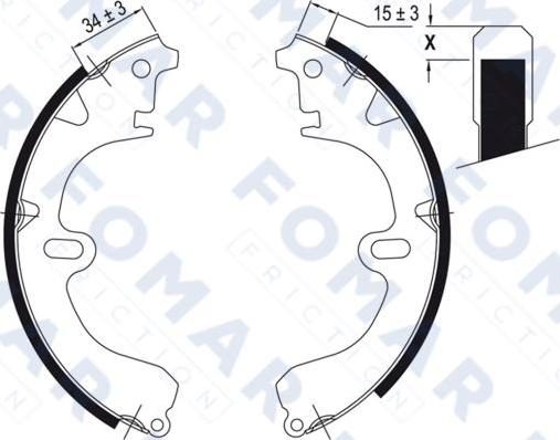 FOMAR Friction FO 0491 - Drum Brake Shoe Set car-mod.net