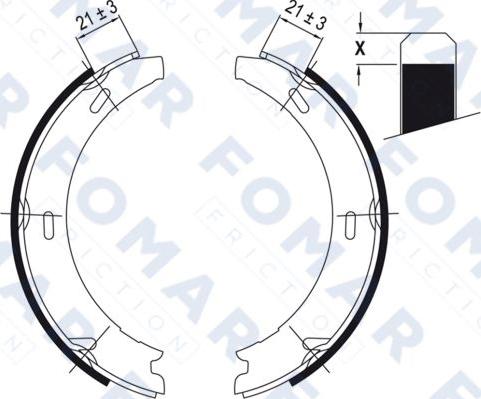FOMAR Friction FO 0416 - Drum Brake Shoe Set car-mod.net