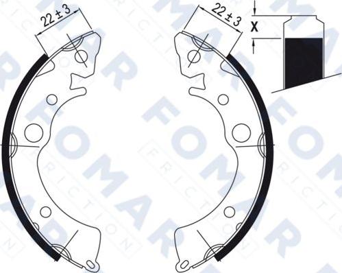 FOMAR Friction FO 0435 - Drum Brake Shoe Set car-mod.net